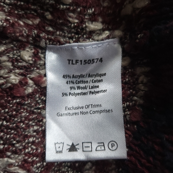 Triple Five Soul Striped Wool Blend Marled Sweater sz S - Picture 5 of 8